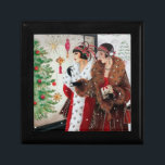 Art deco retro vintage Christmas Ladies Gift Box<br><div class="desc">design by www.etsy.com/shop/VanityFlairDesigns</div>