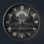 Art Deco Retro Vintage Classic 1920s Black & White Clock<br><div class="desc">Transform your space with timeless elegance – our Art Deco inspired black and white wall clock effortlessly captures the glamour of the 1920s. Embrace the sophistication of geometric design and make a statement with every passing minute.

This is another 100% Snuggle Hamster Designs.</div>