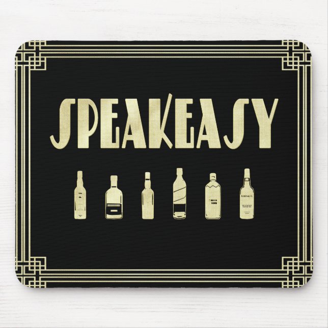 Art deco roaring 20's speakeasy prohibition   mouse pad (Front)