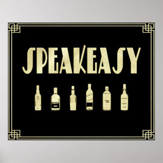 Art deco roaring 20's speakeasy prohibition poster