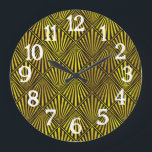 Art Deco Roaring Twenties '20s 1920s Black Gold Large Clock<br><div class="desc">This beautiful art deco clock is perfect for your home or office.</div>