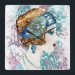 Art Deco Roaring Twenties Woman 1920s  Square Wall Clock<br><div class="desc">This art deco acrylic wall clock is perfect for that throwback retro vibe!</div>
