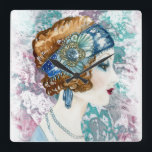 Art Deco Roaring Twenties Woman 1920s  Square Wall Square Wall Clock<br><div class="desc">This art deco acrylic wall clock is perfect for that throwback retro vibe!</div>
