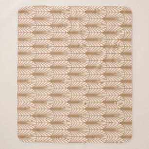 Art Deco Rose: Golden Peacock Feathers Sherpa Blanket