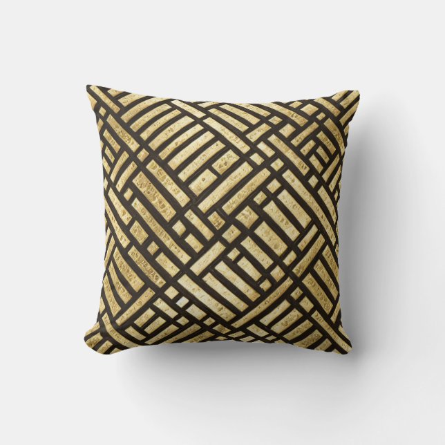 Art Deco Royal Gold Bars Mouse Mat Throw Pillow (Front)