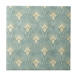 Art deco,sage Green,cream,1920’s,vintage,elegant,c Tile