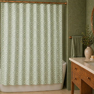 Art Deco Sage Green Fan Pattern