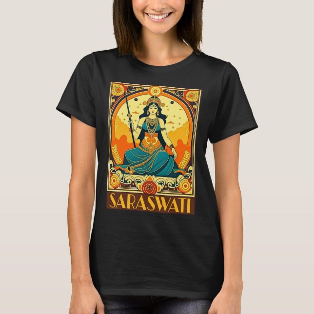 Art Deco Saraswati T-Shirt (Front)