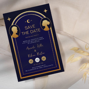 Art Deco Save the Date Wedding Invitation