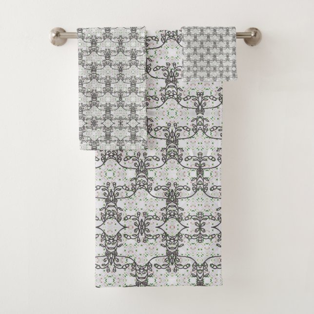 Art Deco Scale Seamless Towel Set (Insitu)