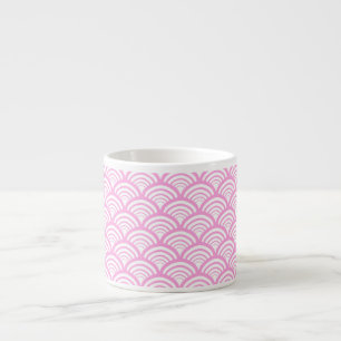 Art Deco Scallop Arch Geometric Grapefruit Pink Espresso Cup