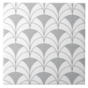 Art Deco Scallop Pattern Tile