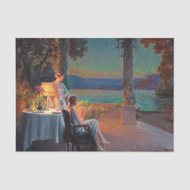 Art Deco Scene by Delphin Enjolras Decoupage Tissue Paper (Front)