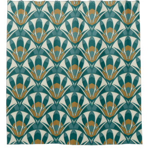 Art deco seamless abstract floral pattern. Decor e