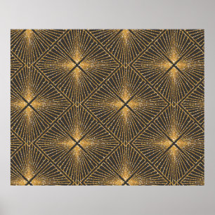 Art Deco Seamless Geometric Pattern. Elegant Wallp Poster