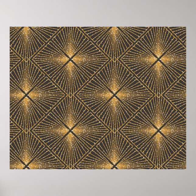 Art Deco Seamless Geometric Pattern. Elegant Wallp Poster (Front)