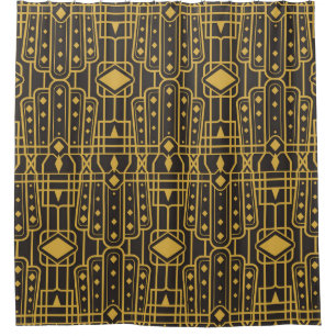 Art Deco seamless luxury geometric pattern. Golden