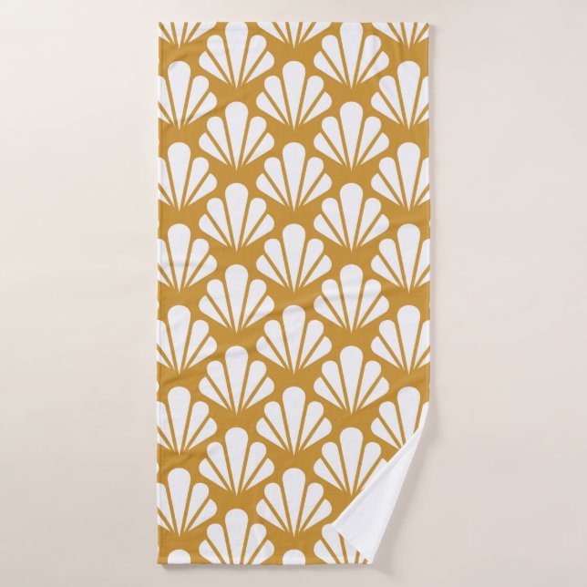 Art Deco Seamless Pattern. Geometric Floral decora Bath Towel (Bath Towel)