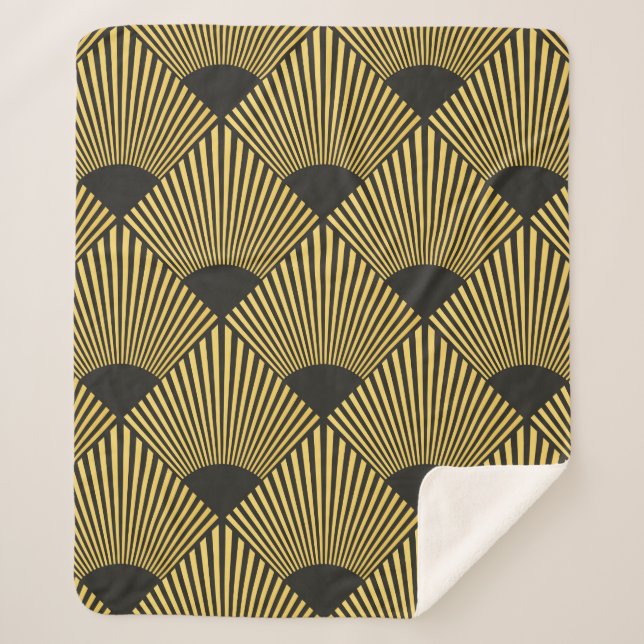 Art Deco seamless pattern Sherpa Blanket (Front)