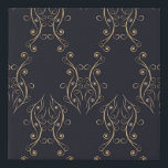 Art deco seamless pattern. Vintage background with Faux Canvas Print<br><div class="desc">Art deco seamless pattern. Vintage background with curls. Linear art. Pattern design. Style of the 1920s - 1930s. Vintage illustration
abstract, art, background, baroque, black, creative, curl, curve, damask, deco, decor, decoration, decorative, design, elegance, elegant, element, fabric, floral, flourish, vintage, retro, illustraion, hand drawn, ink-pen, </div>