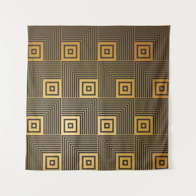 Art Deco seamless vintage wallpaper pattern Tapestry (Front)