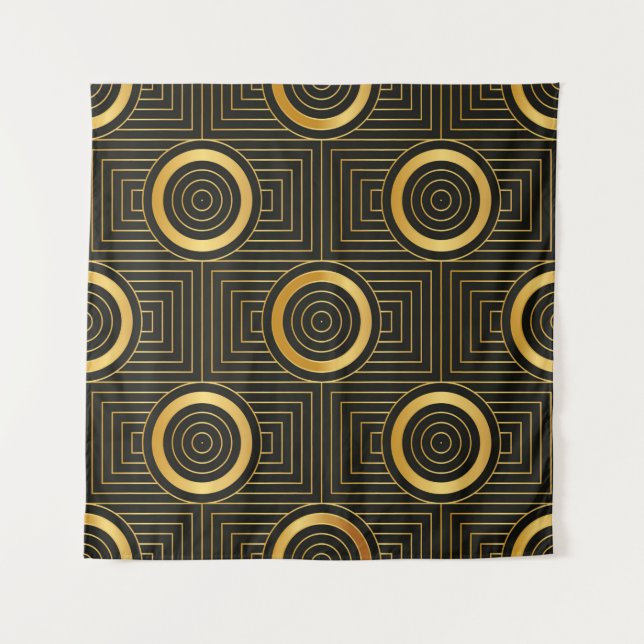 Art Deco seamless vintage wallpaper pattern Tapestry (Front)