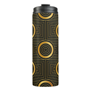 Art Deco seamless vintage wallpaper pattern Thermal Tumbler