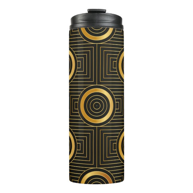 Art Deco seamless vintage wallpaper pattern Thermal Tumbler (Front)