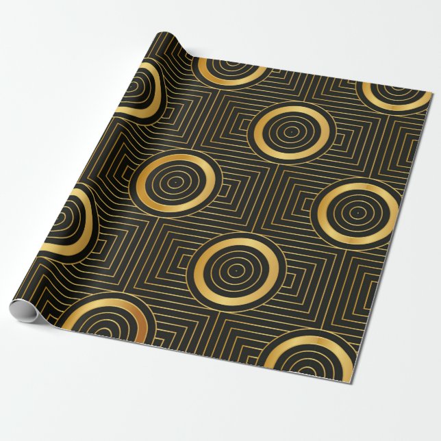 Art Deco seamless vintage wallpaper pattern Wrapping Paper (Unrolled)