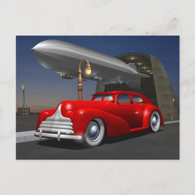 Art Deco Sedan Postcard (Front)