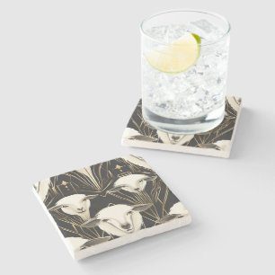 Art Deco Sheep No1 Stone Coaster