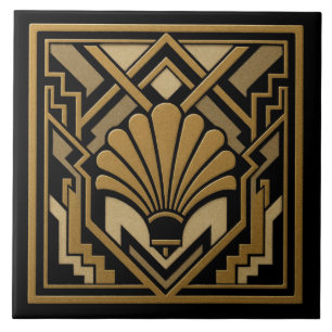 Art Deco Shell Design Tile