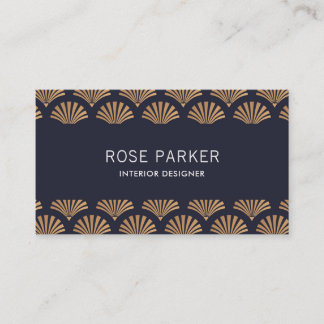 Art Deco Shell Pattern Business Card
