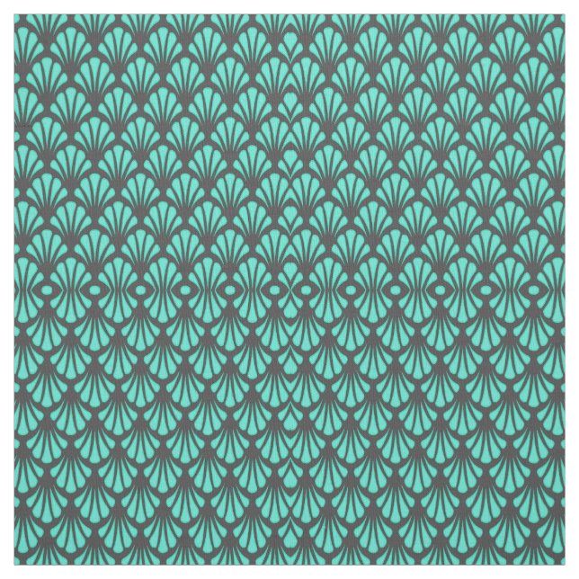 Art Deco Shell Shape Fabric (Swatch)