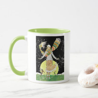 Art Deco Skater Girl in the Snow Mug