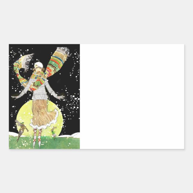 Art Deco Skater Sticker (Front)