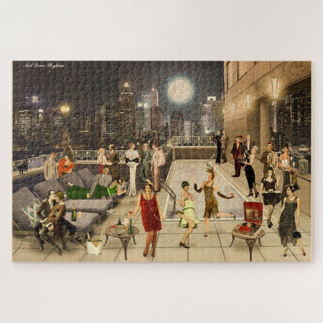  Art Déco Skyline Jigsaw Puzzle (Horizontal)