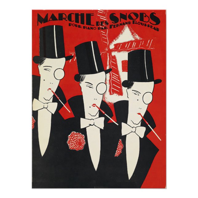 Art Deco snobs Illustration Poster (Front)