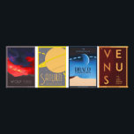 Art Deco Space Posters<br><div class="desc">Visit Venus, Saturn, Wolf 1061b and Draco with the Orion Star Fleet in these Art Deco style Sci-fi Travel Posters</div>