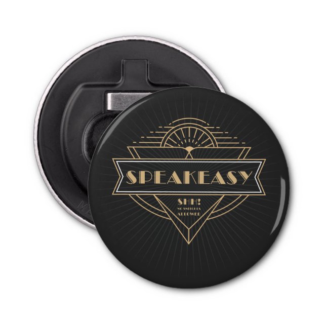 Art Deco Speakeasy Roaring Twenties Flapper Bottle Opener (Front)