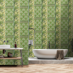 Art Deco Springtime Flowers Wallpaper