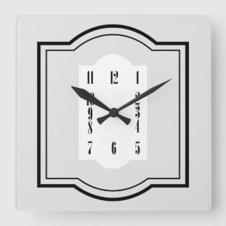 Art Deco Square Square Wall Clock