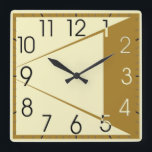 Art Deco Square Wall Clock<br><div class="desc">Great clock design. You will love it like others. Be free to use this design for other  product you like or to customize and add your text. Follow me for more. Thank you. Have a nice day.</div>