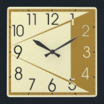 Art Deco Square Wall Clock<br><div class="desc">Great clock design. You will love it like others. Be free to use this design for other  product you like or to customize and add your text. Follow me for more. Thank you. Have a nice day.</div>