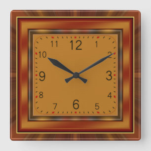 Art Deco Square Wall Clock