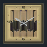 Art Deco Square Wall Clock<br><div class="desc">Great clock design. You will love it like others. be free to use this design for other product you like or to customize and add your text. Follow me for more. Thank you. Have a nice day.</div>