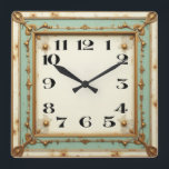 Art Deco Square Wall Clock<br><div class="desc">Great clock design. You will love it like others. Be free to use this design for other product you like or to customize and add your text. Follow me for more. Thank you. Have a nice day.</div>