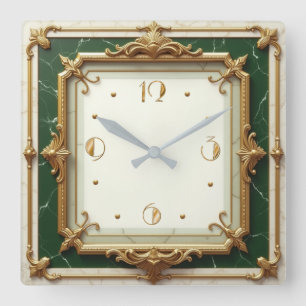 Art Deco  Square Wall Clock