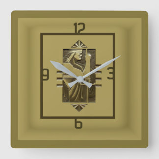 Art Deco Square Wall Clock