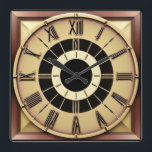 Art Deco Square Wall Clock<br><div class="desc">Great clock design. You will love it like others. Be free to use this design for other product you like or to customize and add your text. Follow me for more. Thank you. Have a nice day.</div>